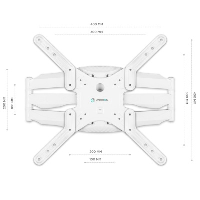 Кронштейн для телевизора Onkron M5 настенный, наклонно-поворотный, 37-70 дюйма, белый