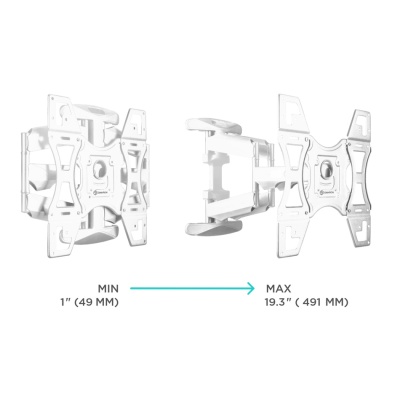 Кронштейн для телевизора Onkron M15 настенный, наклонно-поворотный, 32-75 дюйма, белый